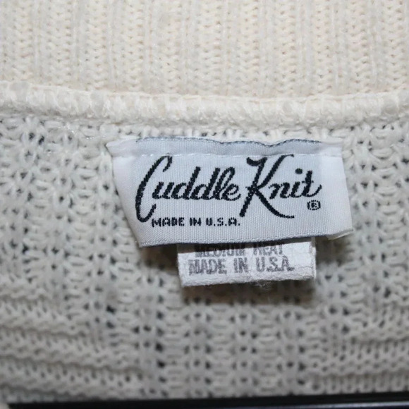 Cuddle Knit Made in the USA V-Neck Sweater Women's Small Modest Vintage - Picture 2 of 14